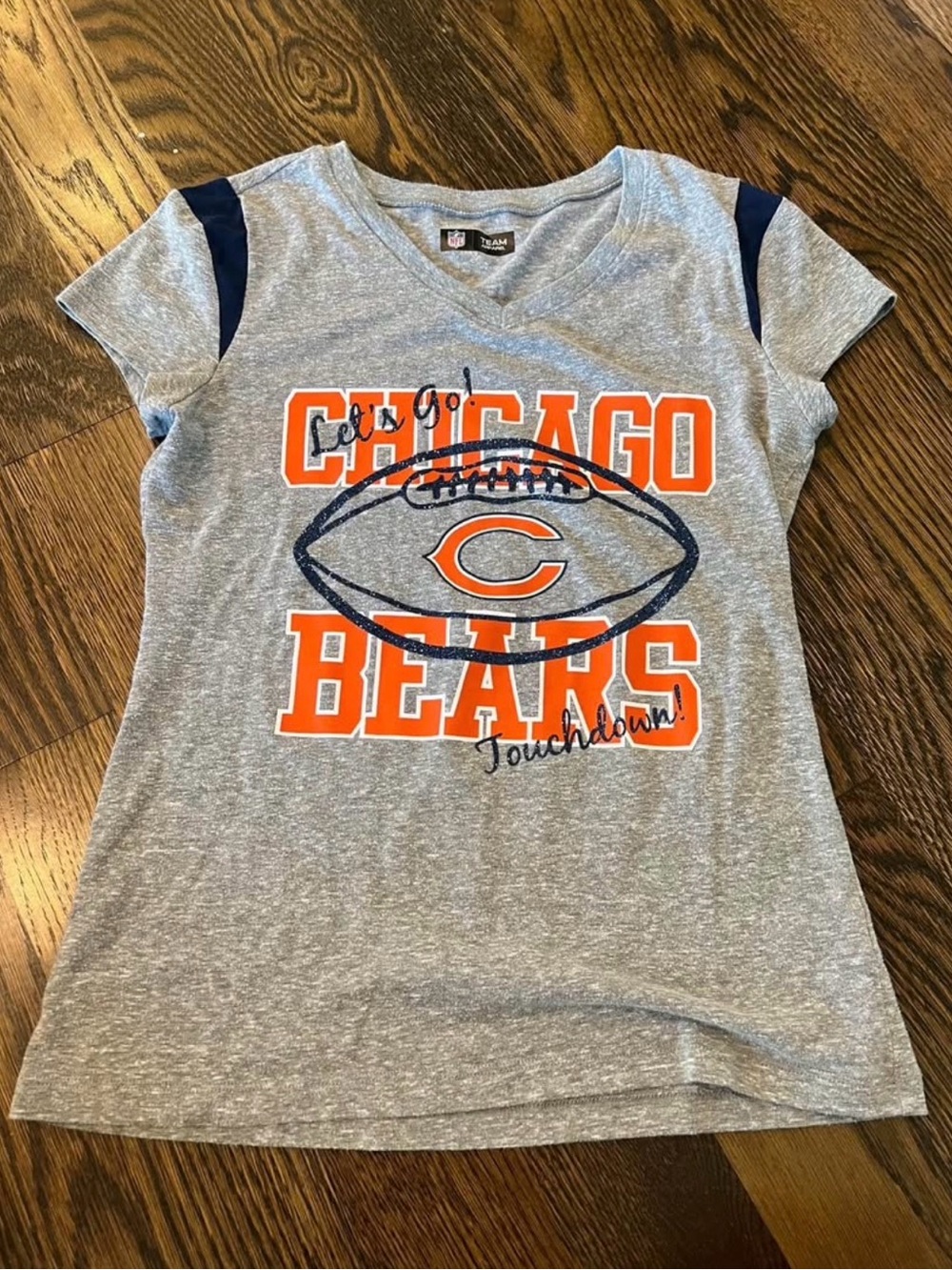 Chicago Bears Girls' Grey Short-Sleeve Tee, 12/14